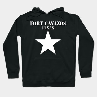 Fort Cavazos Texas with White Star X 300 Hoodie